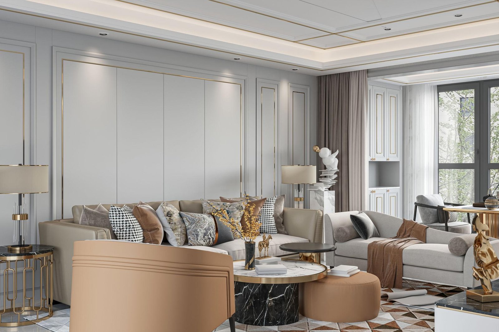 Intérieur élégant d'un salon moderne