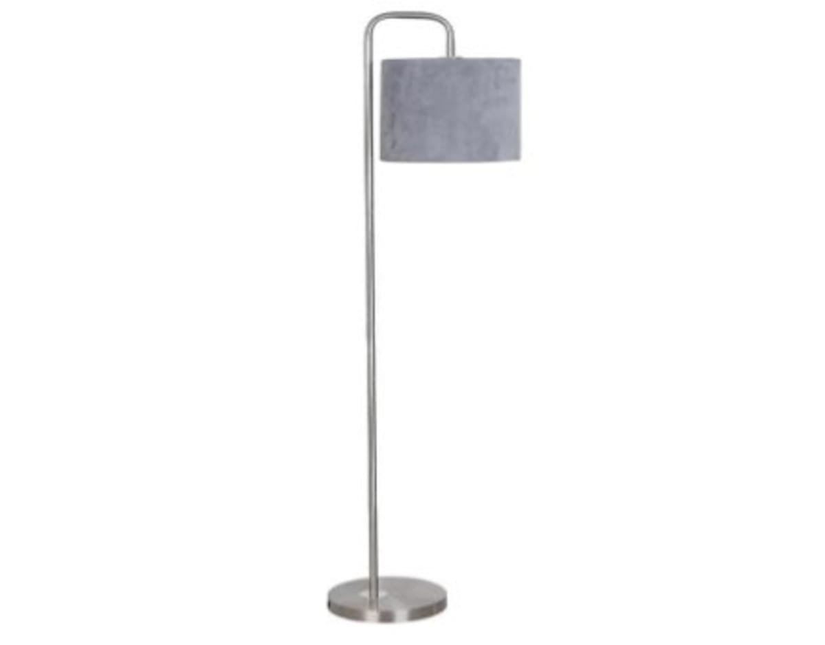 Lampadaire Danny Home - 138 cm - Métal Gris et flanelle